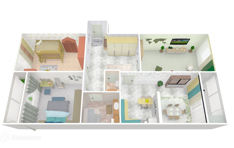 Продаётся 3-комнатная квартира, 104 м²
