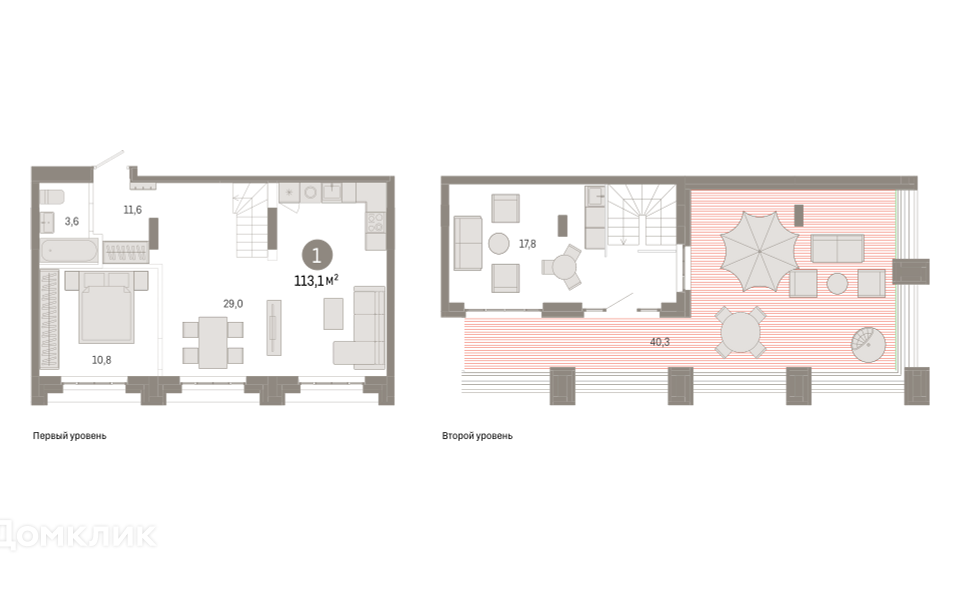 Продаётся 1-комнатная квартира, 113.1 м²