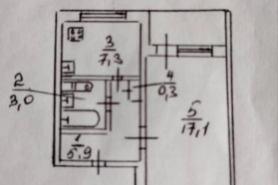 Продаётся 1-комнатная квартира, 36 м²