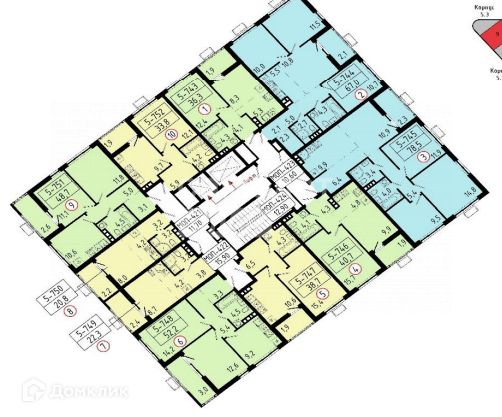 Продаётся 4-комнатная квартира, 78.5 м²