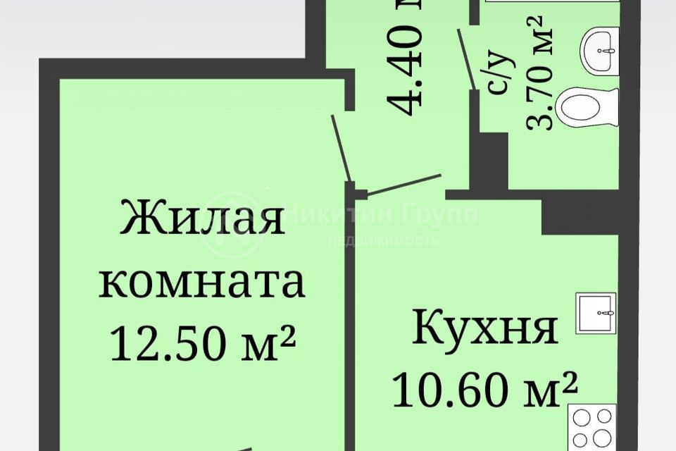 Продаётся 1-комнатная квартира, 31.3 м²