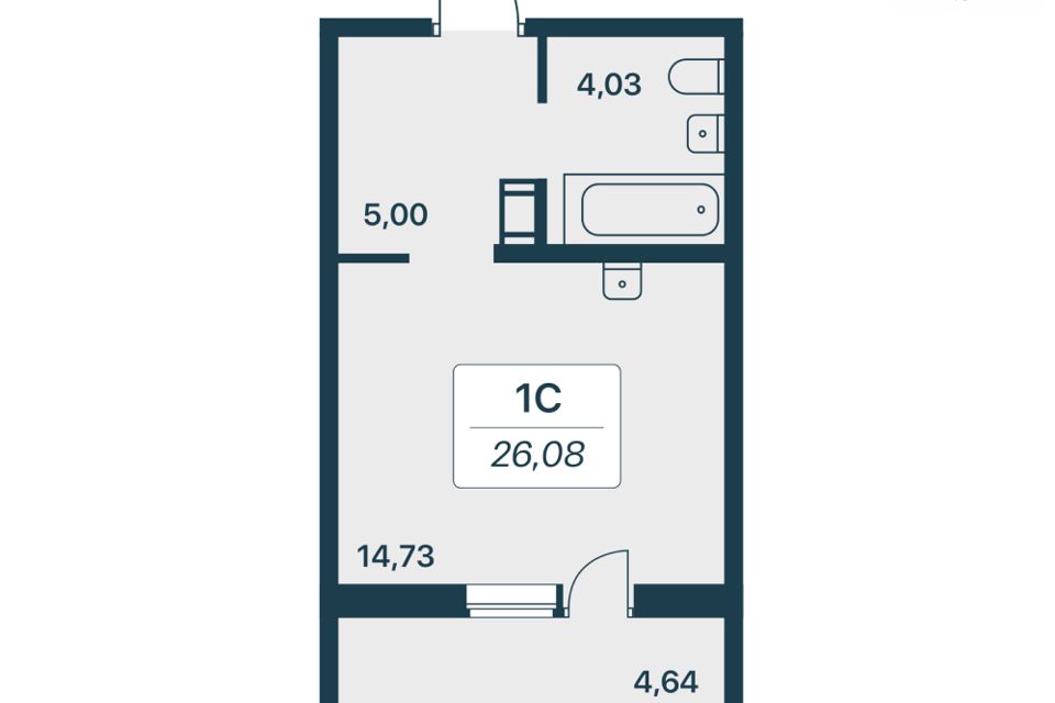 Продаётся студия, 23.9 м²