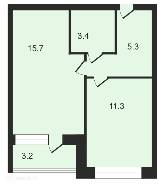 Продаётся 1-комнатная квартира, 37.2 м²