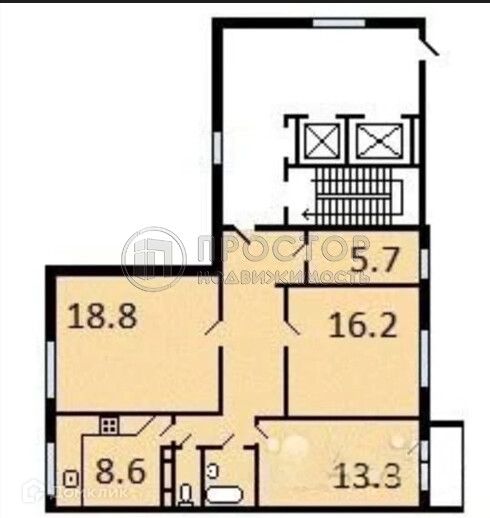 Продаётся 3-комнатная квартира, 81 м²