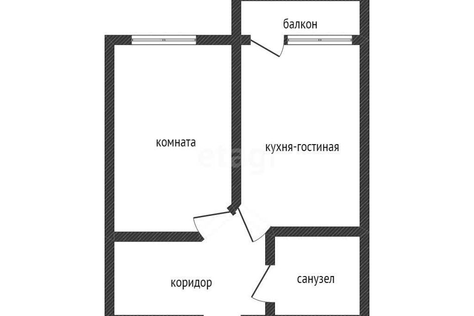 Продаётся 1-комнатная квартира, 34.7 м²