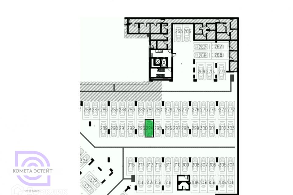 Продаётся машиноместо, 13.3 м²