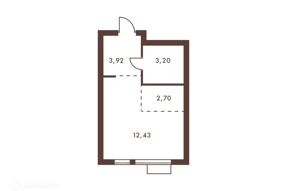 Продаётся студия, 22.25 м²