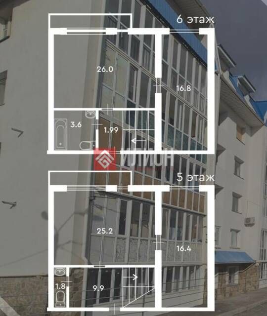 Продаётся 3-комнатная квартира, 107.3 м²
