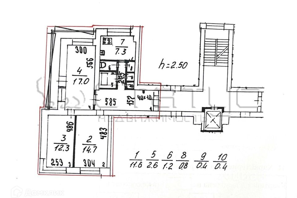 Продаётся 3-комнатная квартира, 68 м²
