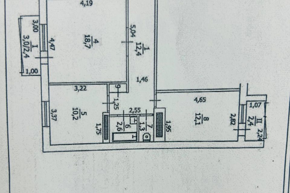 Продаётся 3-комнатная квартира, 71.1 м²