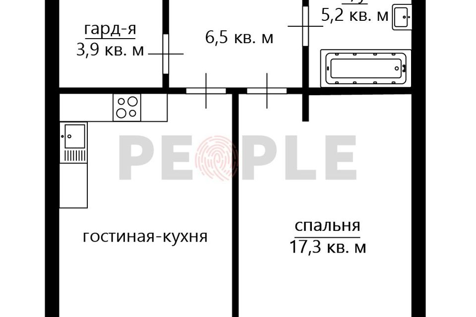 Продаётся 2-комнатная квартира, 50.2 м²