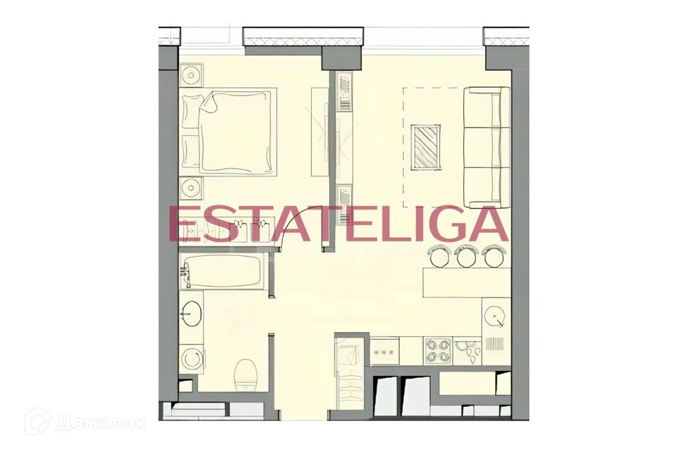 Продаётся 2-комнатная квартира, 46 м²