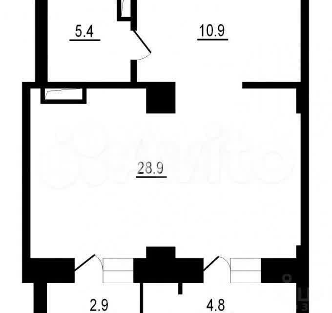 Продаётся студия, 45 м²