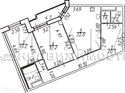 Продаётся 2-комнатная квартира, 84.8 м²