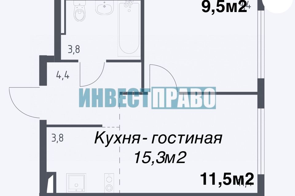 Продаётся 2-комнатная квартира, 32 м²