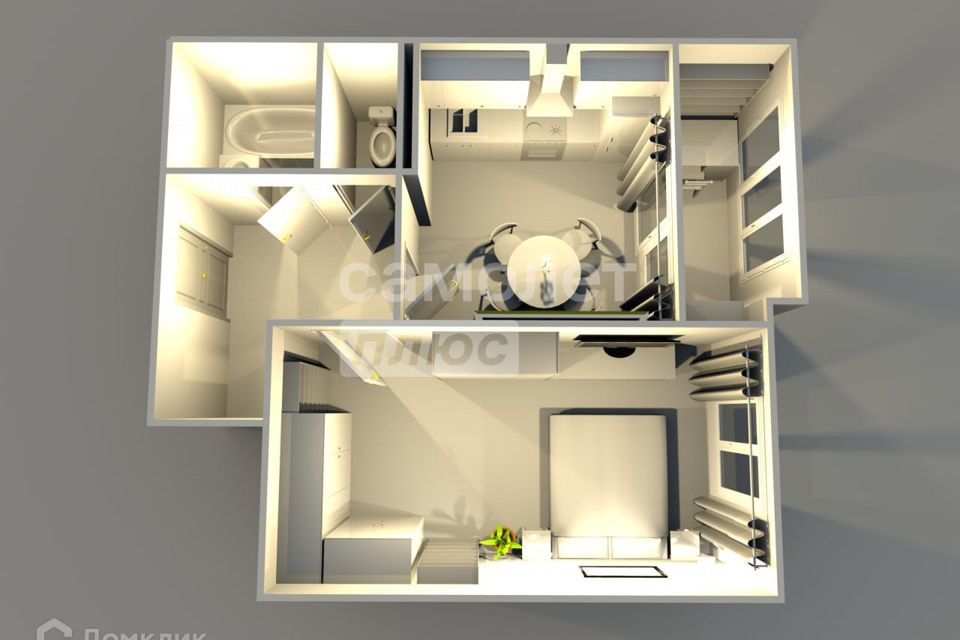 Продаётся 1-комнатная квартира, 34 м²