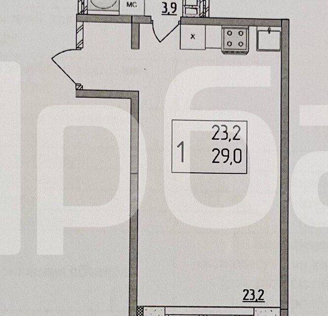 Продаётся студия, 29 м²