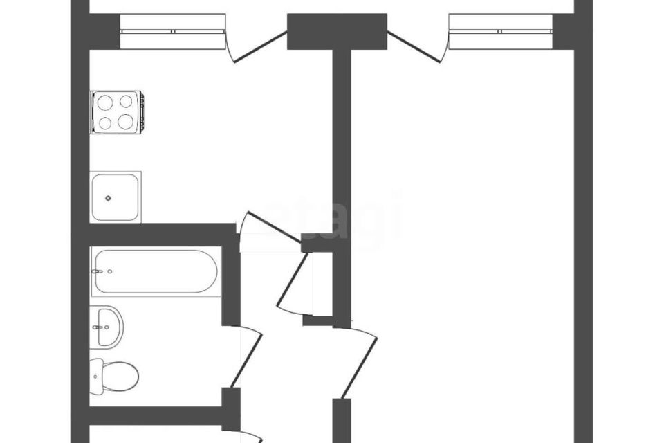 Продаётся 1-комнатная квартира, 33.1 м²