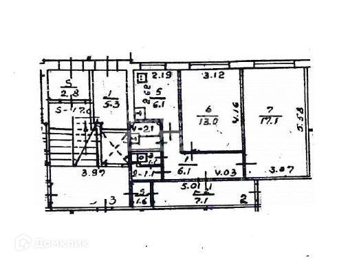 Продаётся 2-комнатная квартира, 46.6 м²