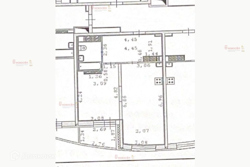 Продаётся 1-комнатная квартира, 48.7 м²