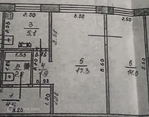 Продаётся 2-комнатная квартира, 45.6 м²