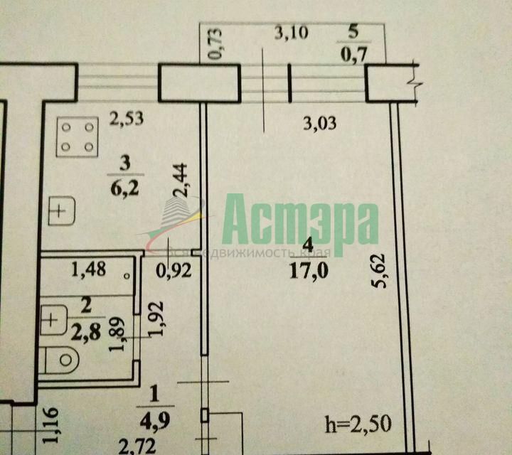 Продаётся 1-комнатная квартира, 30.9 м²