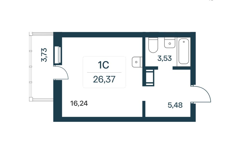 Продаётся студия, 24.8 м²
