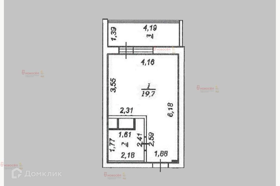Продаётся студия, 24 м²