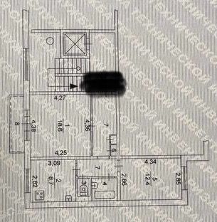 Сдаётся 2-комнатная квартира, 53.1 м²