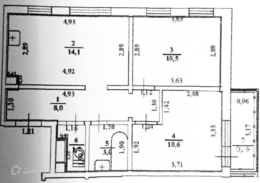 Продаётся 2-комнатная квартира, 50.9 м²