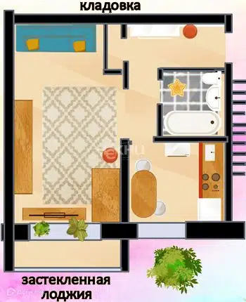 Продаётся 1-комнатная квартира, 30.2 м²