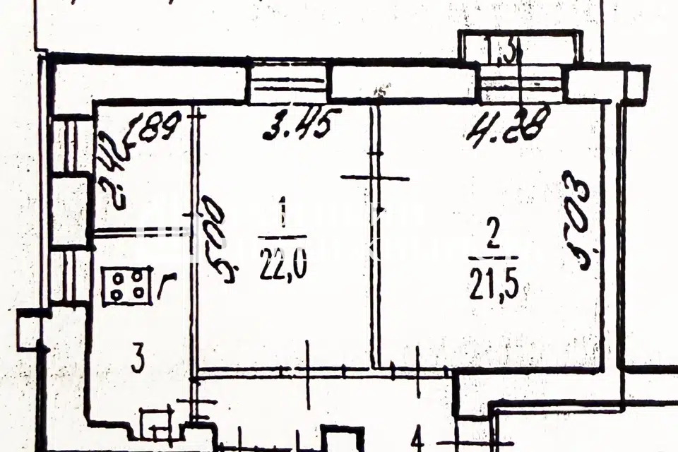 Продаётся 2-комнатная квартира, 64.6 м²
