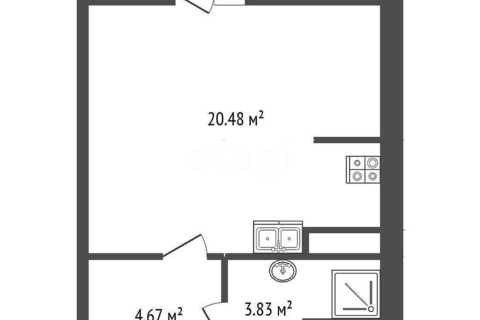 Продаётся студия, 29.1 м²