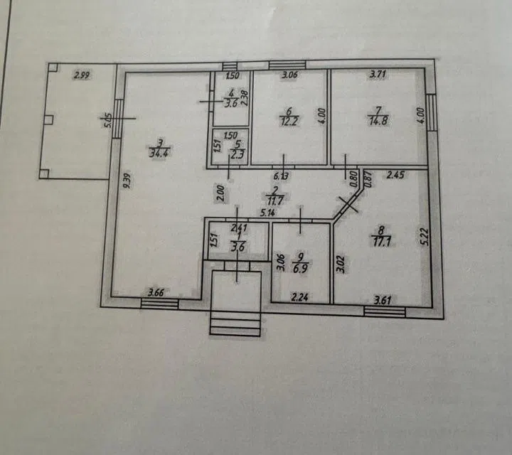 Продаётся 1-этажный дом, 112 м²