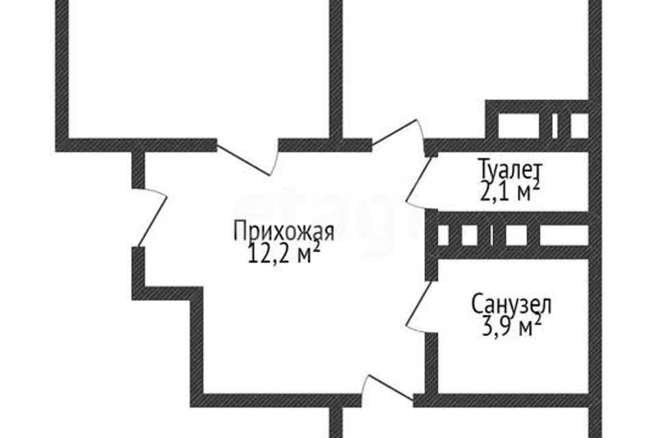 Продаётся 2-комнатная квартира, 69.9 м²