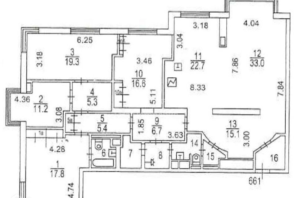 Продаётся 4-комнатная квартира, 174 м²