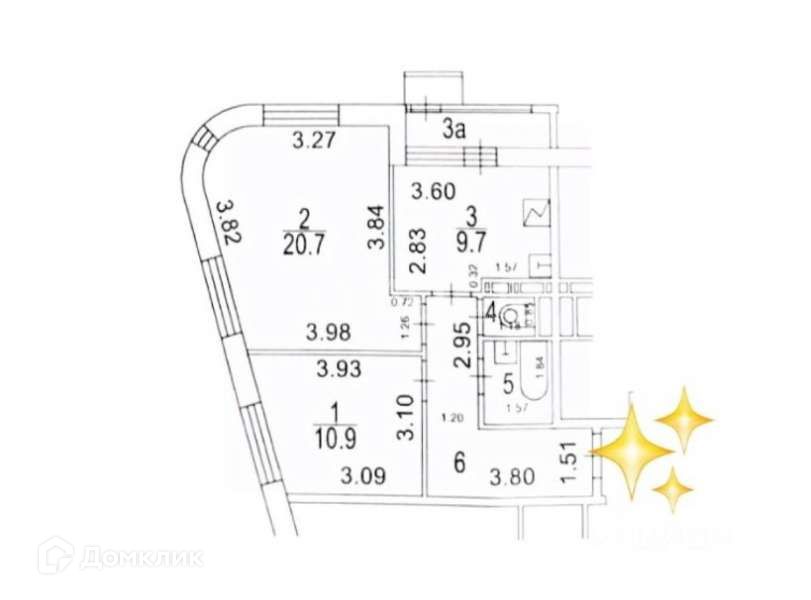 Продаётся 2-комнатная квартира, 56 м²