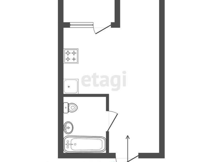 Продаётся студия, 23.3 м²