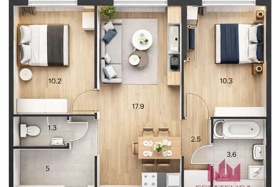 Продаётся 2-комнатная квартира, 50 м²