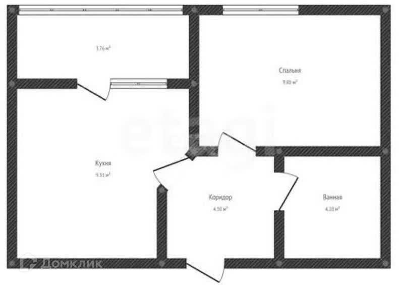 Продаётся 1-комнатная квартира, 27.7 м²
