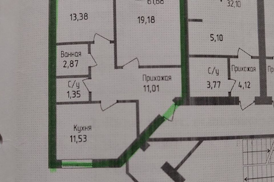 Продаётся 2-комнатная квартира, 61 м²