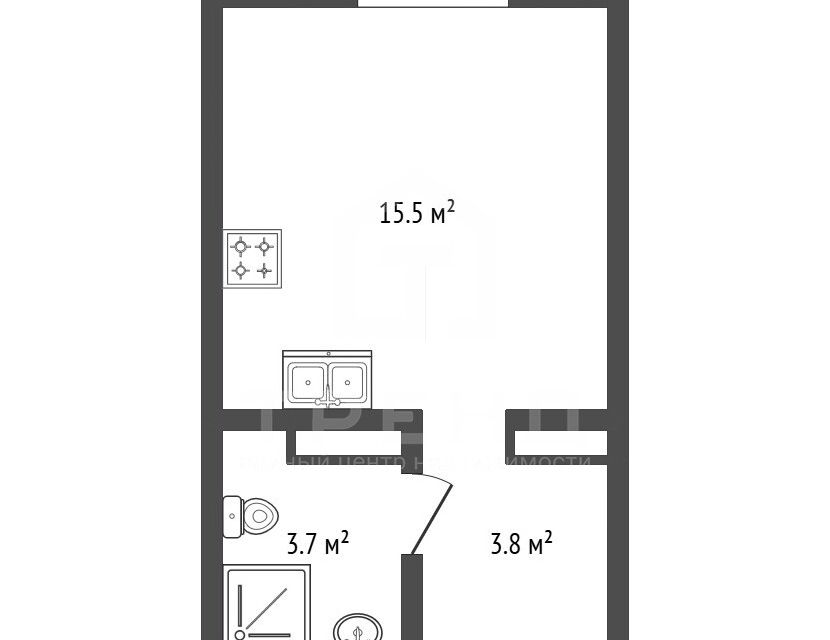 Продаётся студия, 23 м²