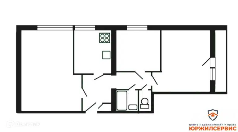 Продаётся 3-комнатная квартира, 63.3 м²