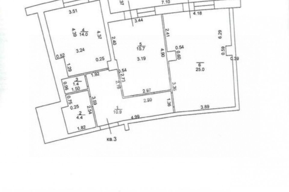Продаётся 2-комнатная квартира, 71.4 м²