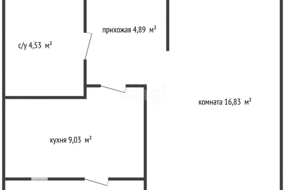 Продаётся 1-комнатная квартира, 35.3 м²
