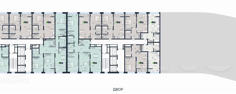 Продаётся 1-комнатная квартира, 49.7 м²