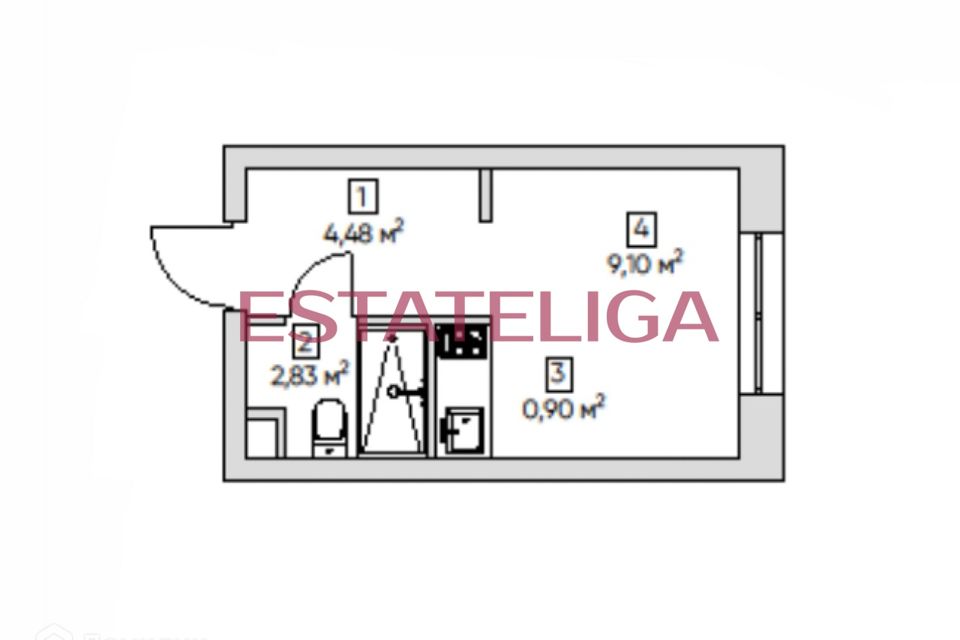 Продаётся студия, 17.5 м²