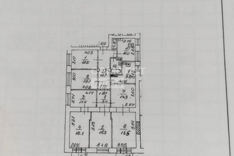 Продаётся комната в 6-комн. квартире, 18.5 м²
