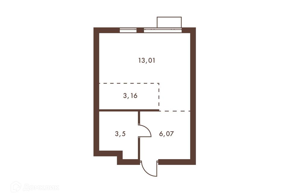 Продаётся студия, 25.74 м²