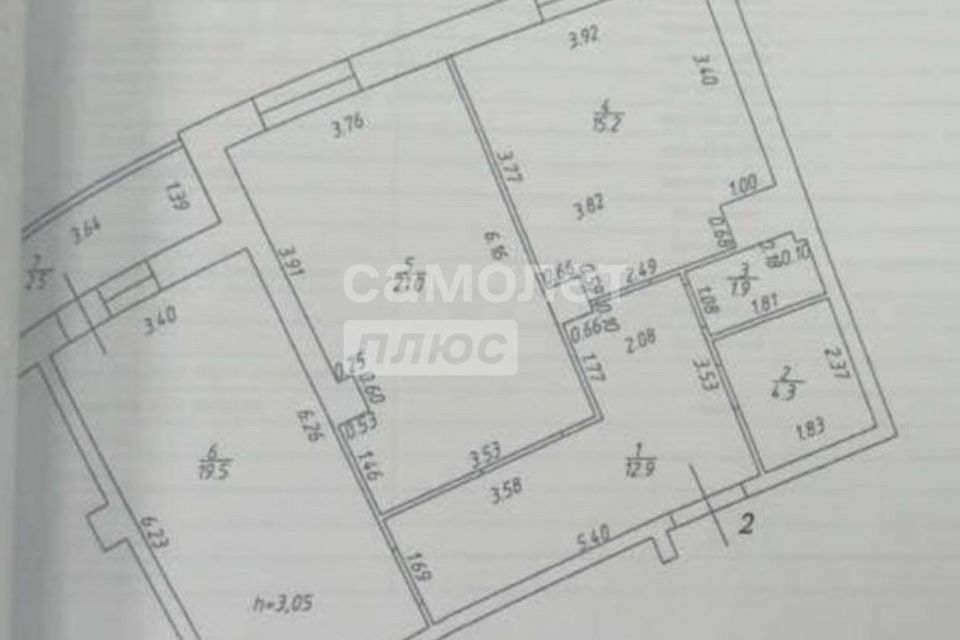 Продаётся 2-комнатная квартира, 74.8 м²